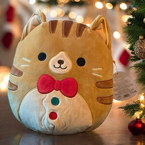 Jones the Gingerbread Cat Holiday Squishmallows Plush Stuffed Animal